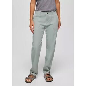 Prana Sancho Boyfriend Pant Sz 10 Saltwater Relaxed Fit Mid Rise Stretch Organic